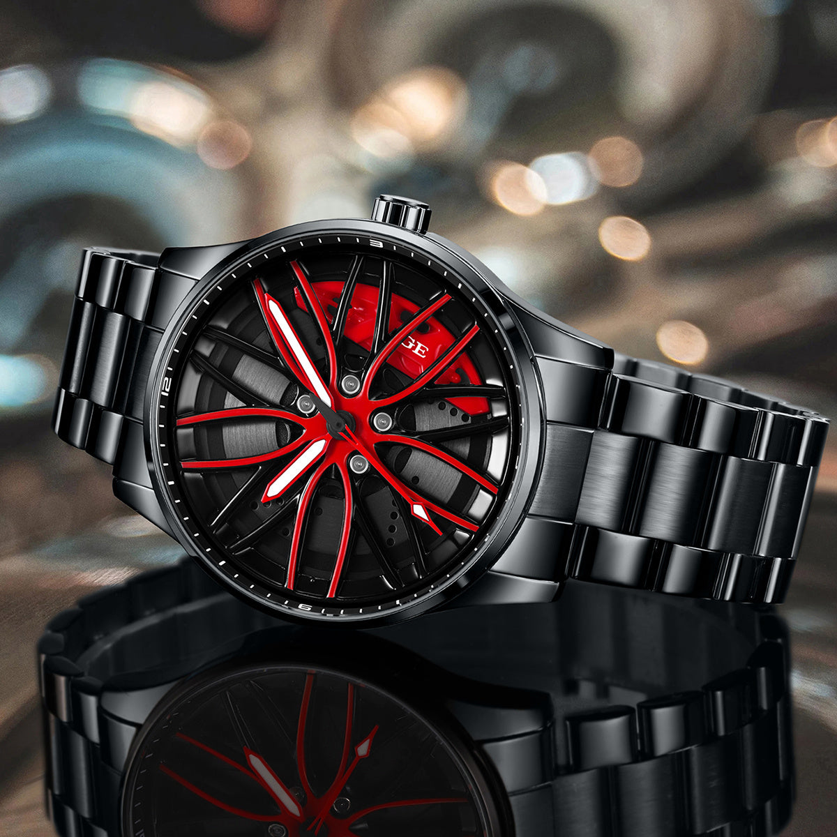 LIGE Quartz Sport Watch for Men, Women, and Teens - Mixed Color, Rotating Skeleton Wheel, Casual Style, Battery-Powered with USB Charging, Zinc Alloy Case, Pointer Display, Quartz Movement, Sports Watch | Skeleton Design | Qu