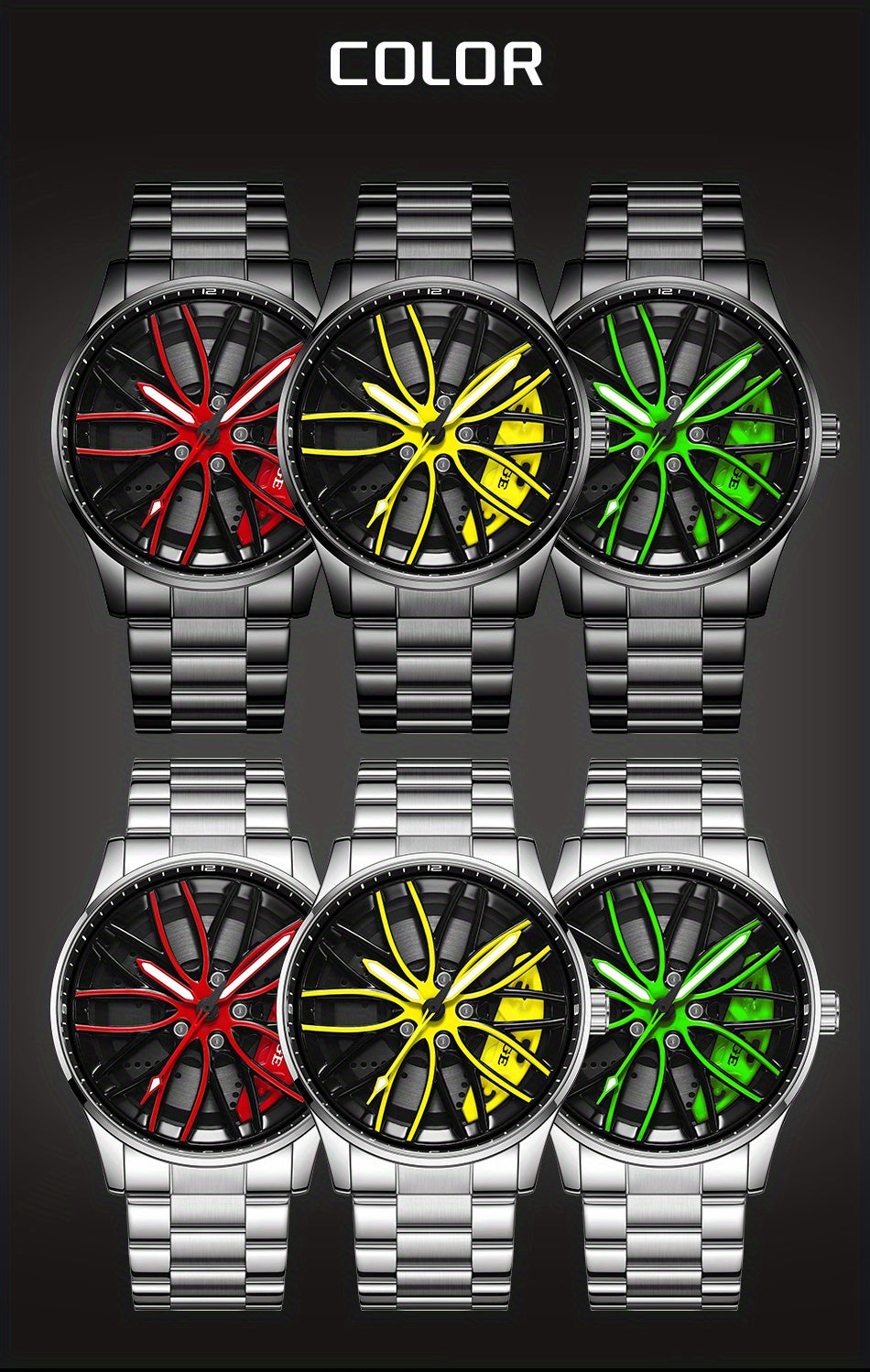 LIGE Quartz Sport Watch for Men, Women, and Teens - Mixed Color, Rotating Skeleton Wheel, Casual Style, Battery-Powered with USB Charging, Zinc Alloy Case, Pointer Display, Quartz Movement, Sports Watch | Skeleton Design | Qu