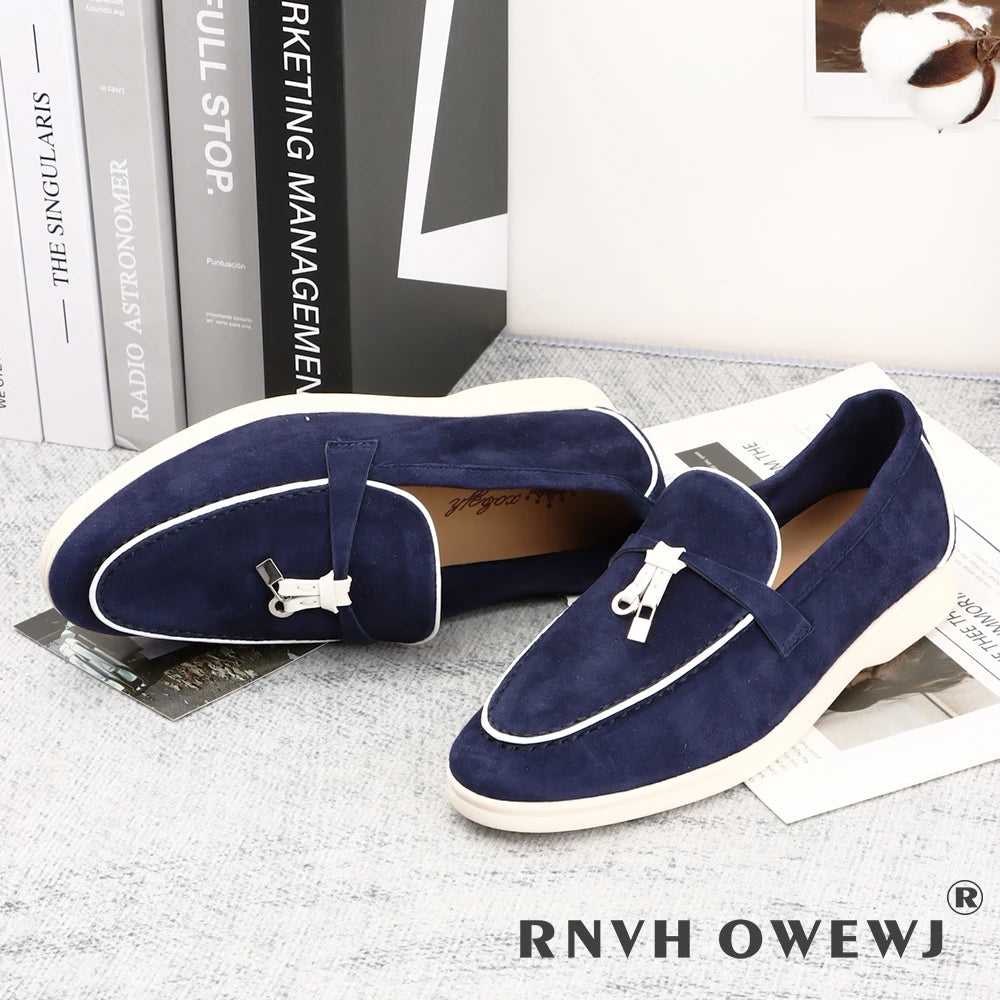 Elegant Women's Loafers Flats in Soft Kid Suede Flash Sale on Cashmere Brand Casual Shoes Designer luxury Shoes