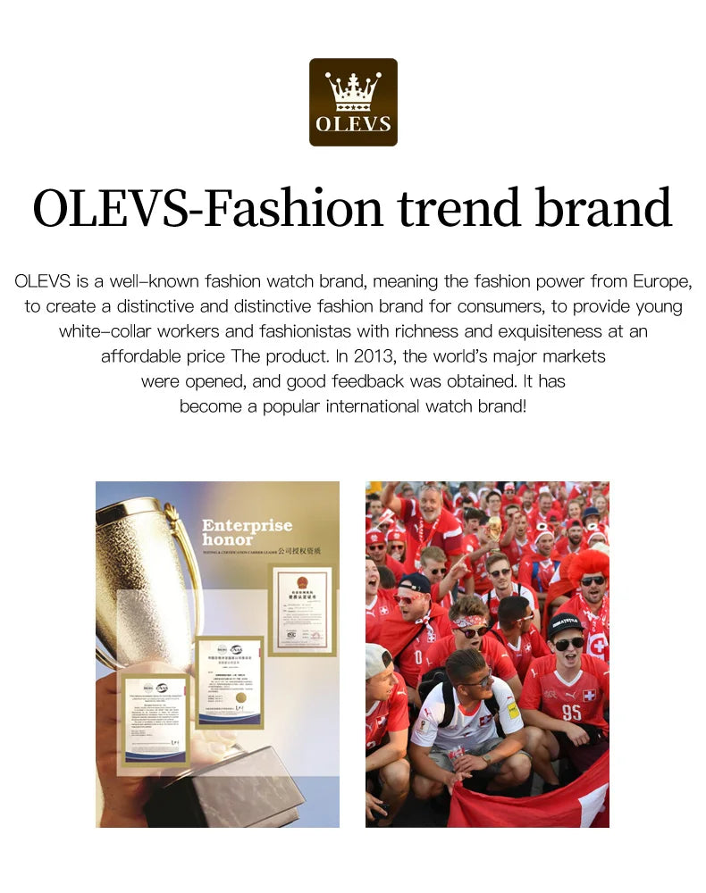 OLEVS Watches for Men with Date Luxury Big Face Waterproof Mens Wristwatch Analog Dress Two Tone Stainless Steel Man Watch