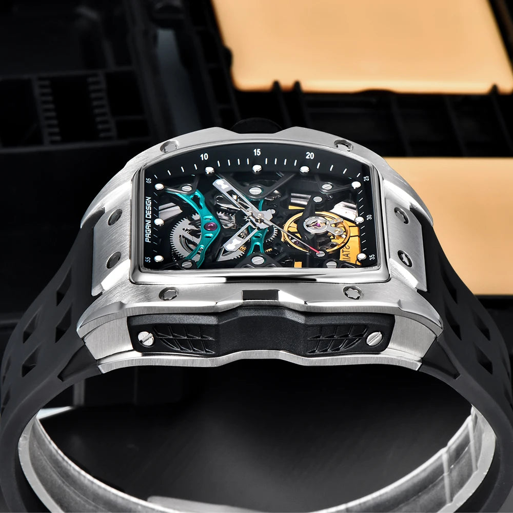2024 New PAGANI DESIGN 42MM Skeleton Dial Men Mechanical Watch Top Brand Sapphire Glass Automatic Watch 50M Waterproof Watch Men
