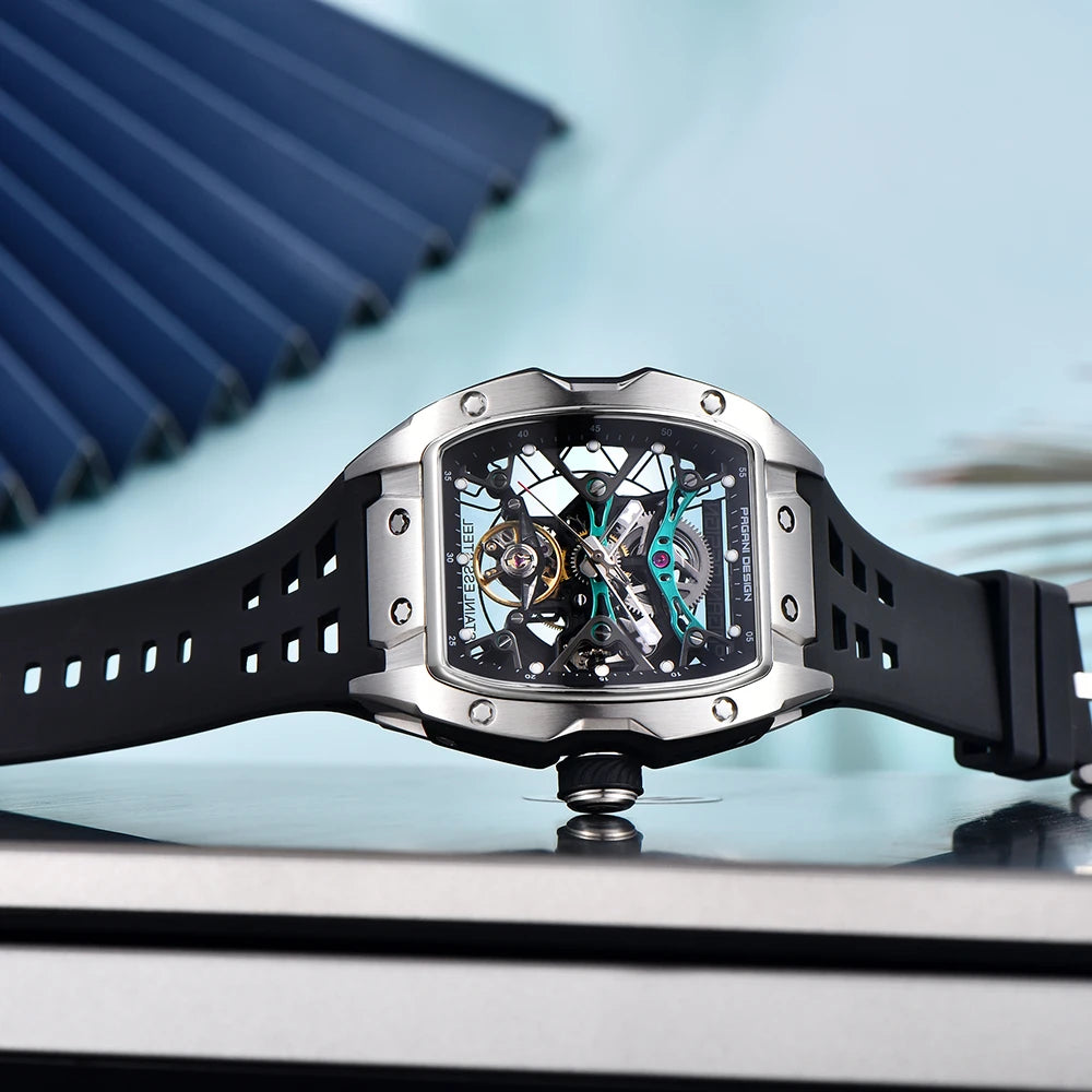 2024 New PAGANI DESIGN 42MM Skeleton Dial Men Mechanical Watch Top Brand Sapphire Glass Automatic Watch 50M Waterproof Watch Men