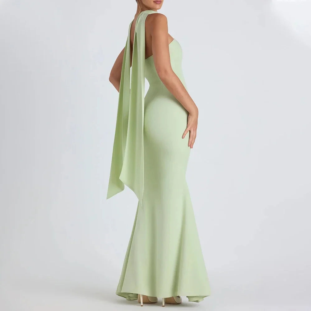 Rafiah Boutique Women's Dresses Spring Summer Elegant Decent Skinny Fit Maxi Evening Sleeveless Strapless Formal Shift Dresses