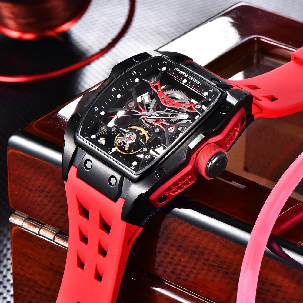 2024 New PAGANI DESIGN 42MM Skeleton Dial Men Mechanical Watch Top Brand Sapphire Glass Automatic Watch 50M Waterproof Watch Men