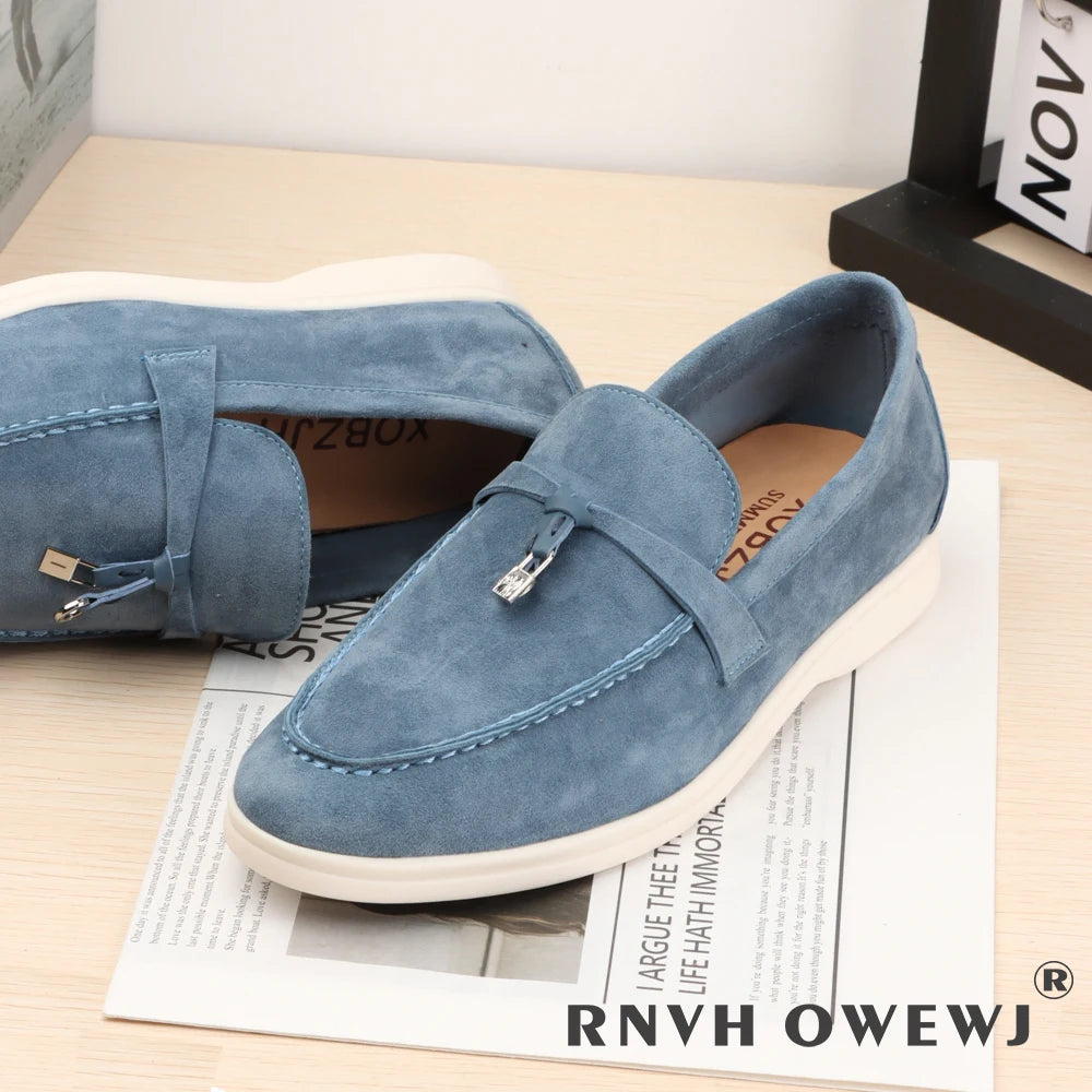 Elegant Women's Loafers Flats in Soft Kid Suede Flash Sale on Cashmere Brand Casual Shoes Designer luxury Shoes