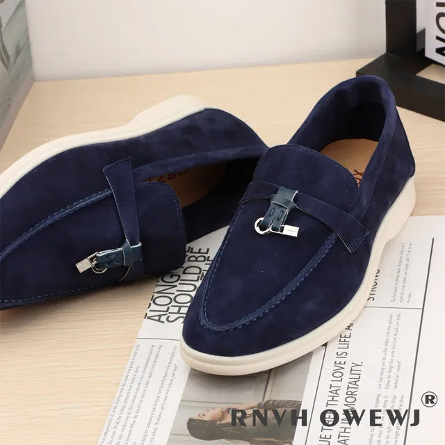 Elegant Women's Loafers Flats in Soft Kid Suede Flash Sale on Cashmere Brand Casual Shoes Designer luxury Shoes