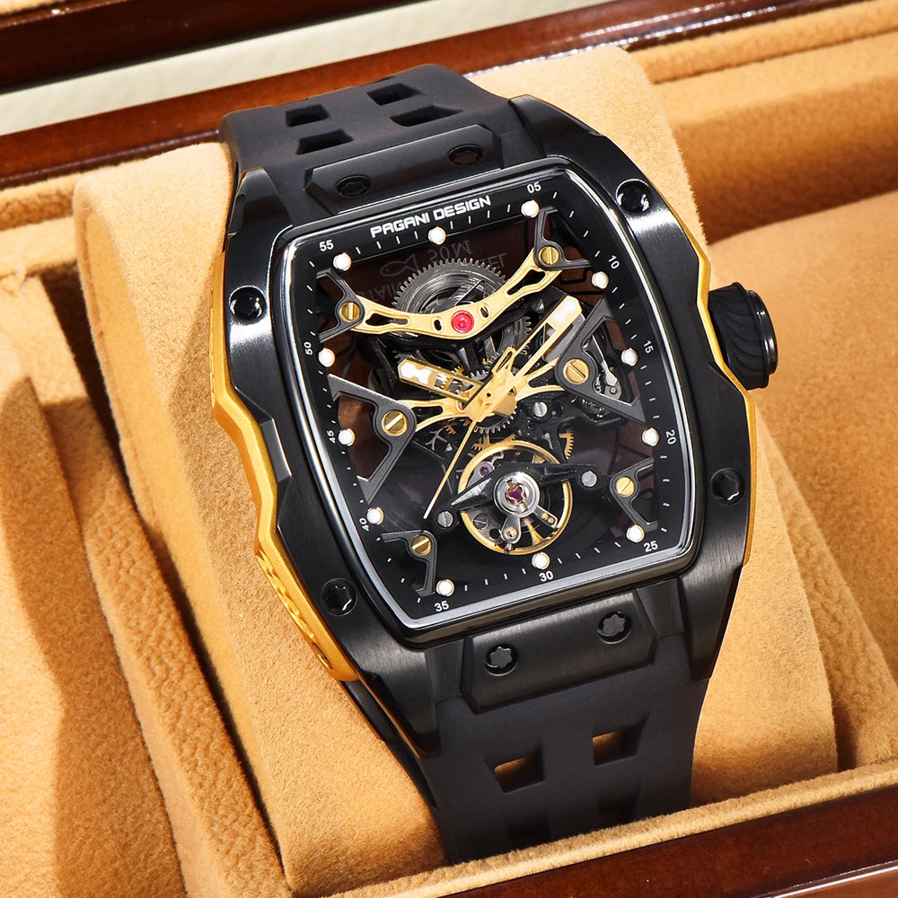 2024 New PAGANI DESIGN 42MM Skeleton Dial Men Mechanical Watch Top Brand Sapphire Glass Automatic Watch 50M Waterproof Watch Men