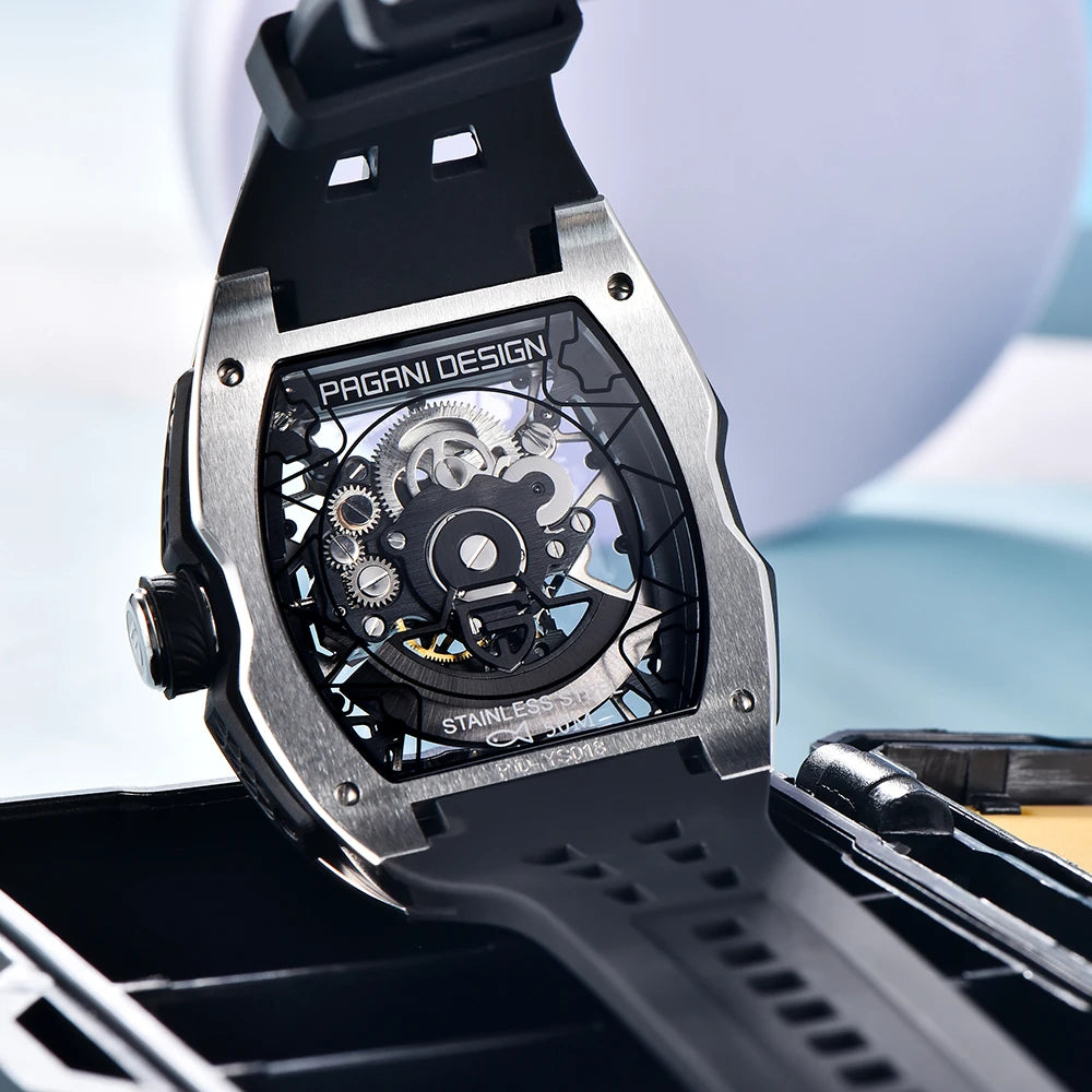 2024 New PAGANI DESIGN 42MM Skeleton Dial Men Mechanical Watch Top Brand Sapphire Glass Automatic Watch 50M Waterproof Watch Men