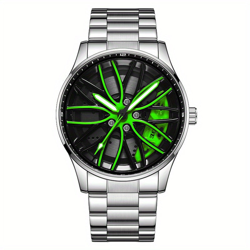 LIGE Quartz Sport Watch for Men, Women, and Teens - Mixed Color, Rotating Skeleton Wheel, Casual Style, Battery-Powered with USB Charging, Zinc Alloy Case, Pointer Display, Quartz Movement, Sports Watch | Skeleton Design | Qu
