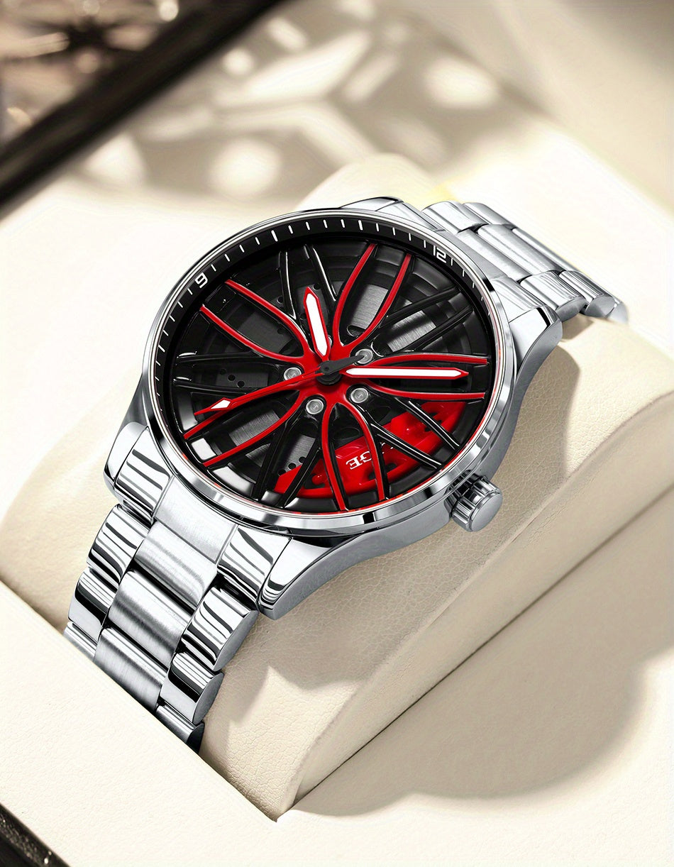 LIGE Quartz Sport Watch for Men, Women, and Teens - Mixed Color, Rotating Skeleton Wheel, Casual Style, Battery-Powered with USB Charging, Zinc Alloy Case, Pointer Display, Quartz Movement, Sports Watch | Skeleton Design | Qu