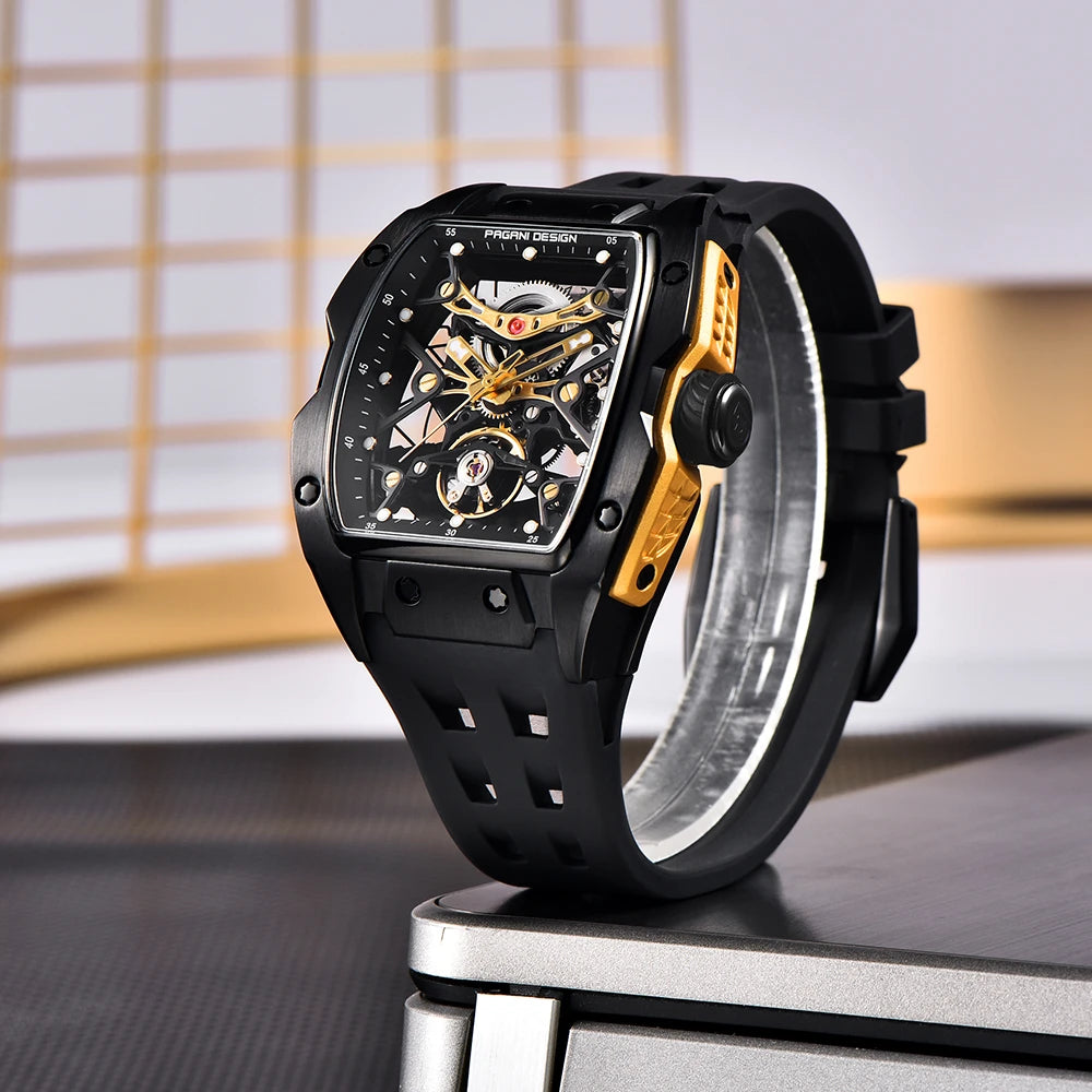 2024 New PAGANI DESIGN 42MM Skeleton Dial Men Mechanical Watch Top Brand Sapphire Glass Automatic Watch 50M Waterproof Watch Men