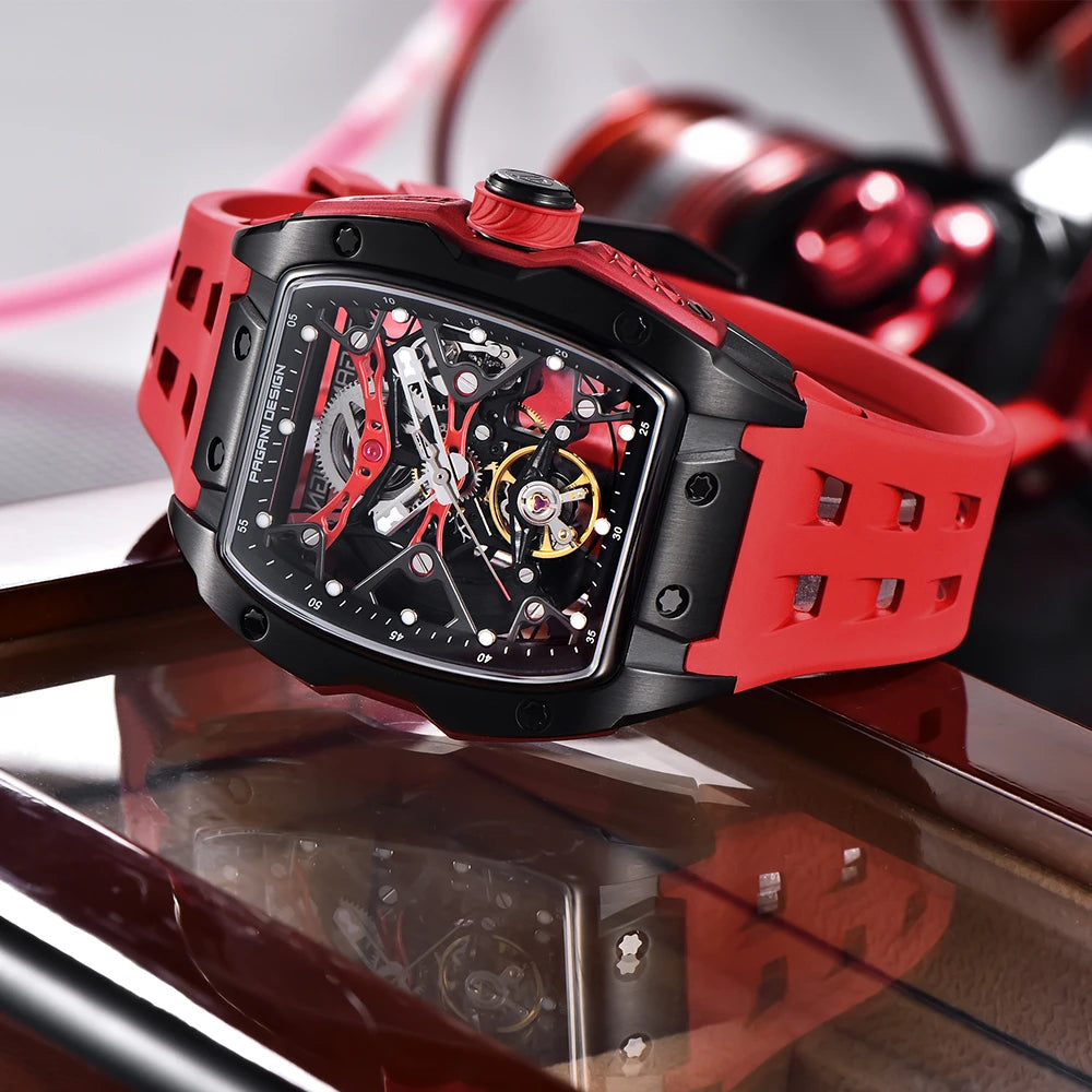 2024 New PAGANI DESIGN 42MM Skeleton Dial Men Mechanical Watch Top Brand Sapphire Glass Automatic Watch 50M Waterproof Watch Men