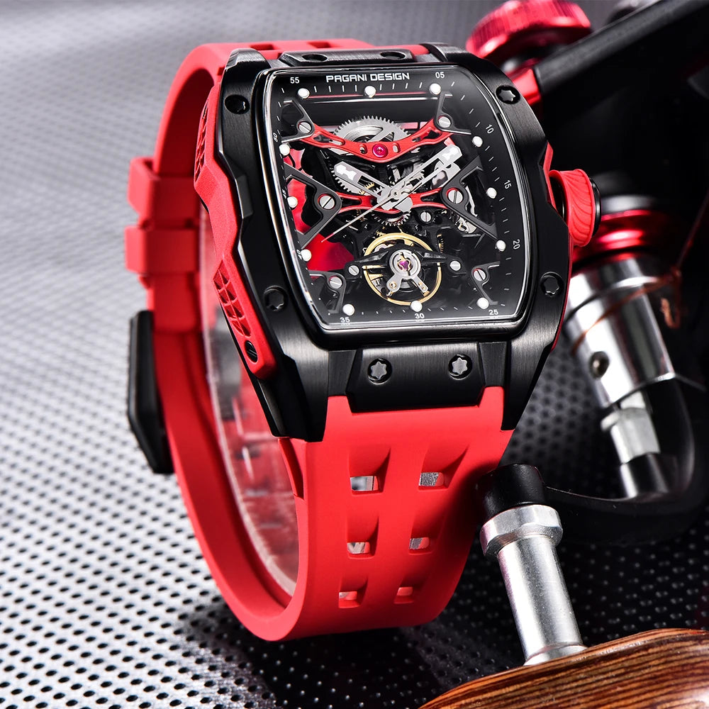 2024 New PAGANI DESIGN 42MM Skeleton Dial Men Mechanical Watch Top Brand Sapphire Glass Automatic Watch 50M Waterproof Watch Men